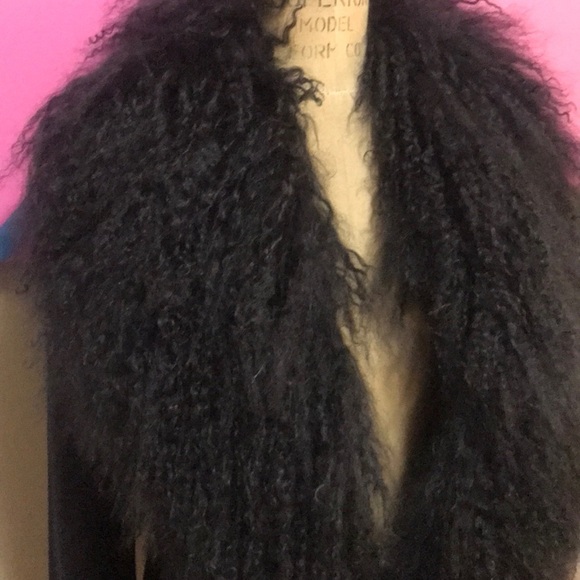 RED Valentino Navy Blue Wool Cardigan Fur Trim - Picture 2 of 8